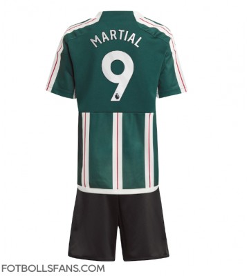 Manchester United Anthony Martial #9 Replika Bortatröja Barn 2023-24 Kortärmad (+ Korta byxor)